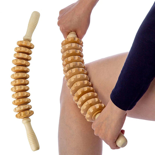 Curved Wood  Lymphatic Drainage Tool