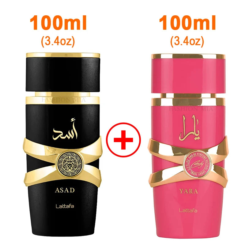 (YARA) 2 Box Set (100ml) Men's Yara and Candy Women Arabic perfume