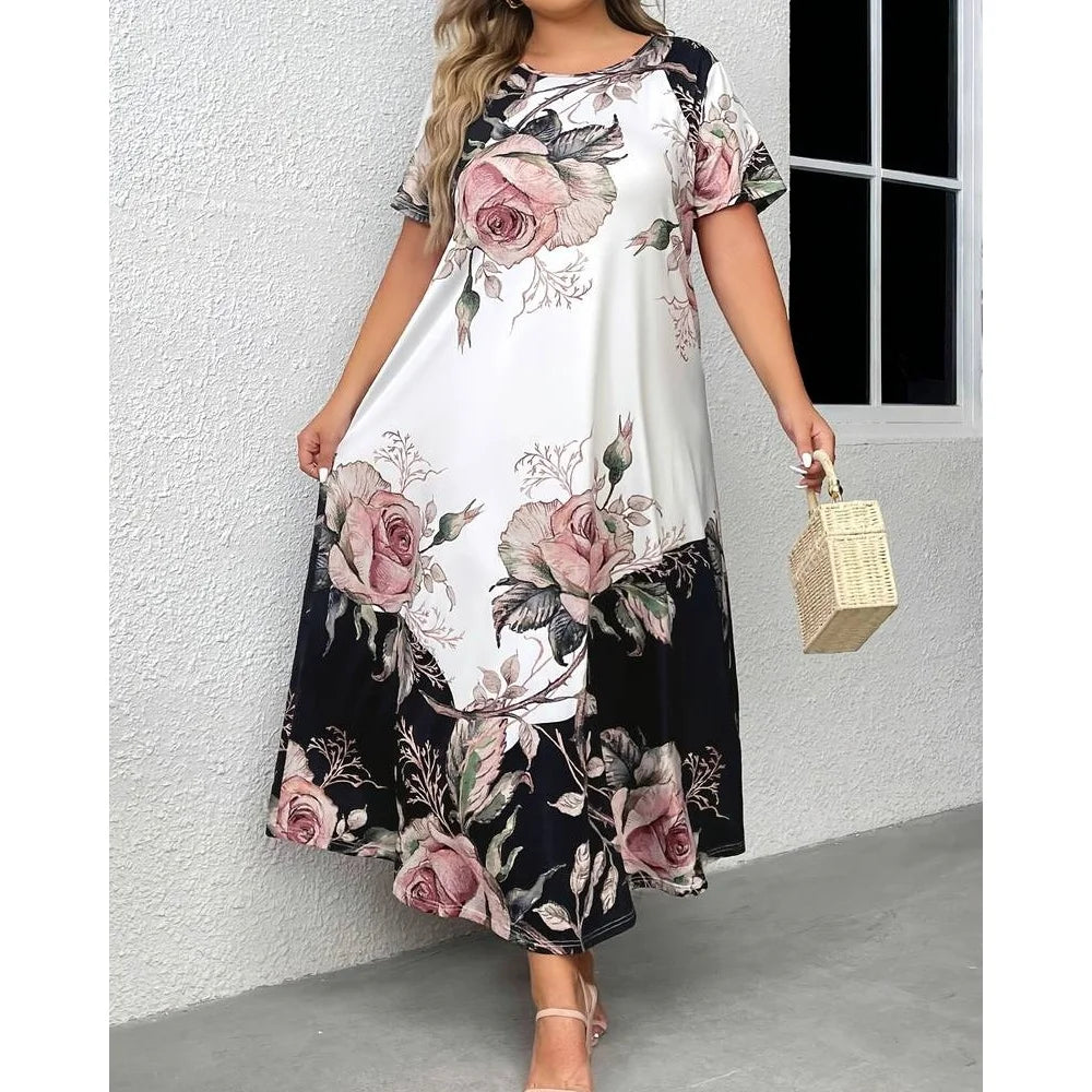 Elegant O-Neck Dress (Bohemian, Office)